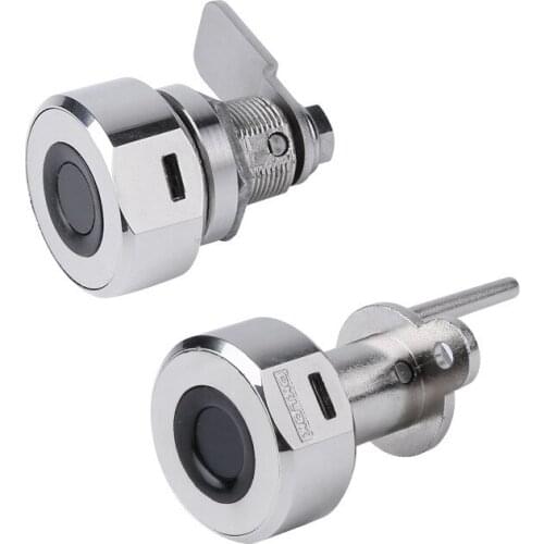 F048 Triple Fingerprint Lock Zinc Alloy Drawer Lock Home Cabinet Lock Office Desk Triple File Lock Smart Hardware