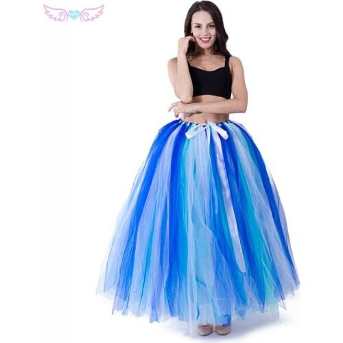 Floor Length Tulle Skirt Womens Custom Tulle by handmade Layered Skirt Bridesmaid Three color skirt
