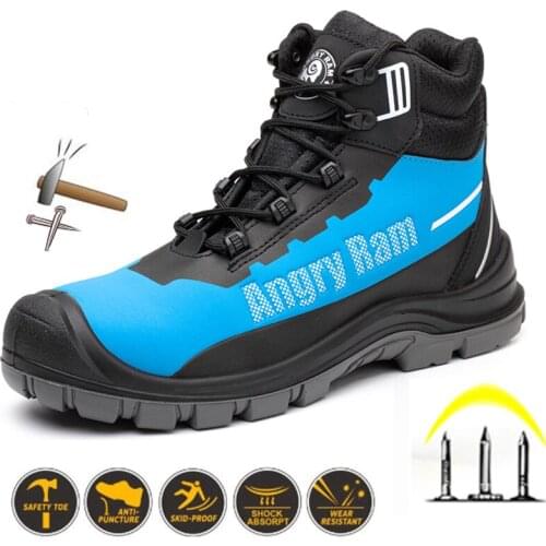 Mens Safety Shoes Steel Toe Shoes Anti-puncture Work Boots Indestructible Shoes Male Safety Boots Zapatos De Seguridad Hombre