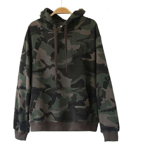Original Coat Spring Autumn Cotton Terry Suit Hooded Long Sleeve Military Camouflage Pullover Women Sweatshirt Sportswear