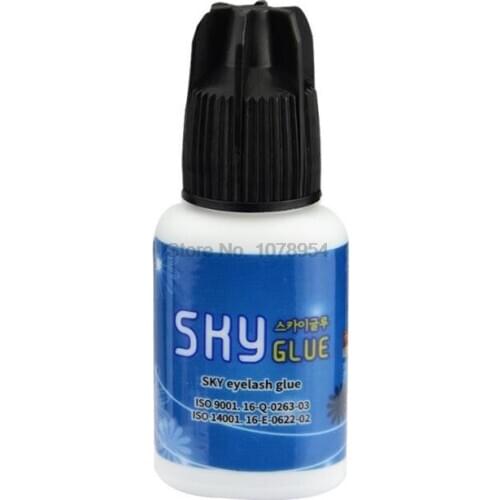 100pcs Original Korea Sky Adhesive Glue S Type for Eyelash Extensions Eyelash Adhesive S type 5ml Black Cap beauty