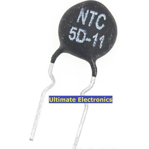 100pcs Thermistor NTC5D-11 5D-11 5D11 11MM Diameter Negative Temperature coefficient