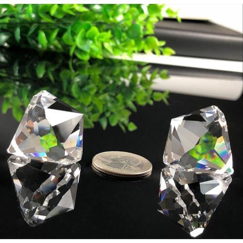 2Pc New Suncatcher Crystal Prism Hanging Light Chandelier Cone Pendant DIY Window Decor Glass Art Prism