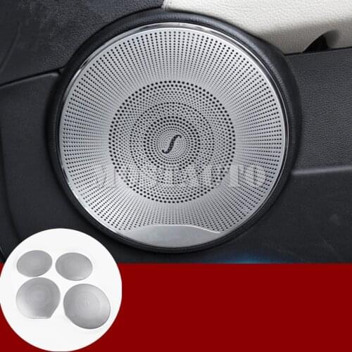 For Benz C Class W204 Interior Car Door Speaker Frame Trim Cover 2008-2013 4pcs Car Accessories Interior Car Decor Car Trim
