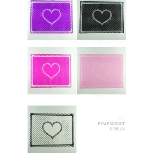 50 pcs Nail Art Tips Practice Silicone Table Cover Mat Pad Point Lace Printing Coloring Polish Gel UV Washable Foldable Tools M