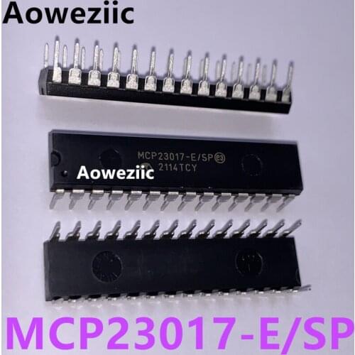 Aoweziic 2021+ MCP23017-E/SP MCP23017 DIP-28 Interface IC Controller I/O Extender chip New Imported Original