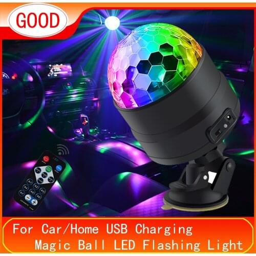 Car/Home Music Voice Control RGB Decoration Disco DJ Rhythm Flashing Lamp Party KTV Atmosphere LED Laser Light USB Charging
