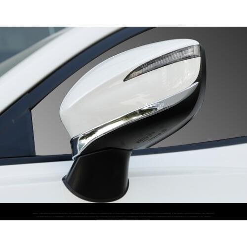 KOUVI Car Accessories for 2015 2016 2017 18 19 Mazda CX-3 CX3 CX 3 Rear View Mirror Trim ABS Chrome Side Mirror Strip