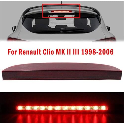 Car 3rd Third Brake LED Light Rear High Level Stop Lamp For Renault Clio MK II III 1998-2006 7700410753 Red