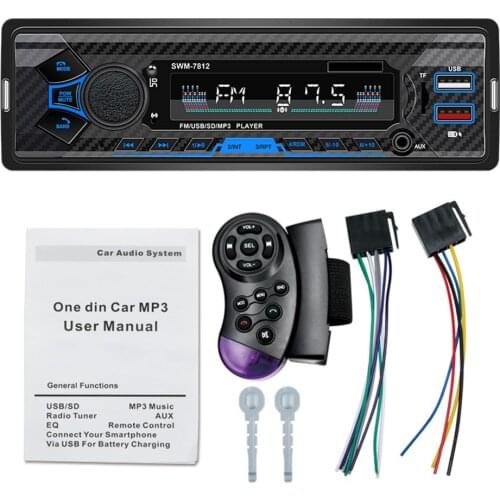 Car Radio 12V Car Bluetooth Stereo MP3 Player Bluetooth FM Radio Player With Steering Wheel Remote Control For Auto Accessories