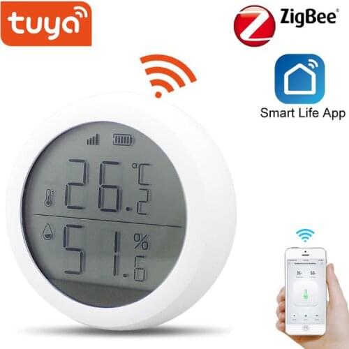 Tuya Smart life Zigee or WIFI Temperature And Humidity Sensor Indoor Hygrometer Smart Home Thermometer Detector With LCD Display