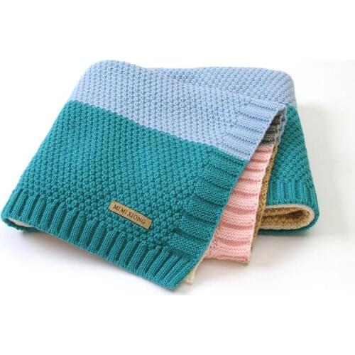 Baby Blankets Soft Infant Swaddle Wrap Quilts Knitted Newborn Bebes Stroller Bedding Sleep Covers 100*80cm Children Accessories