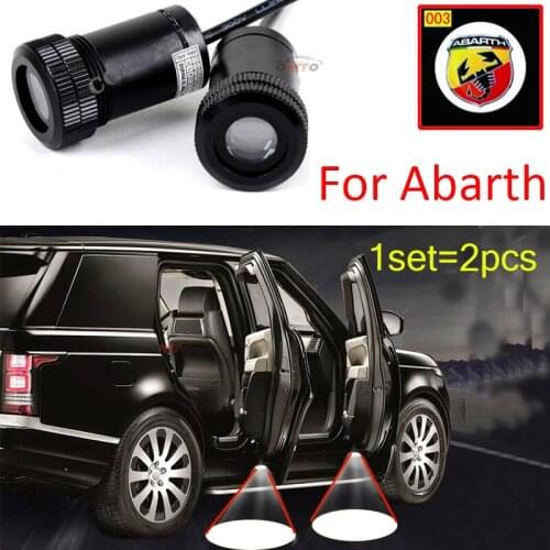 For Abarth Siena Palio 500L 500 12V 10W Decoration Led Auto Car Door Projector Welcome Lights Car Led Ghost Shadow Lamp