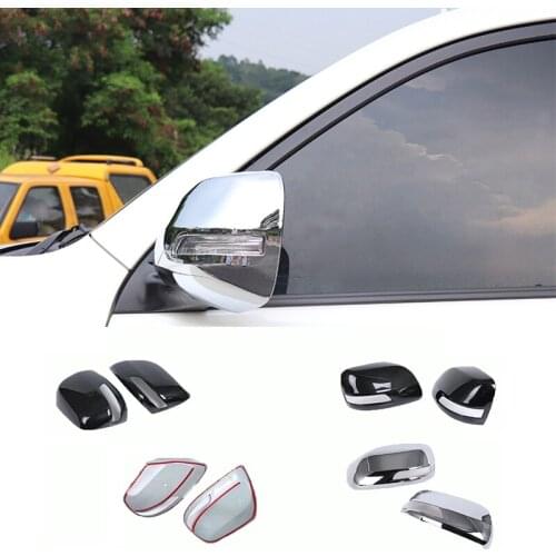 For Toyota Prado 2018 FJ150 car rear view mirror cover, silver carbon fiber rear view mirror cover