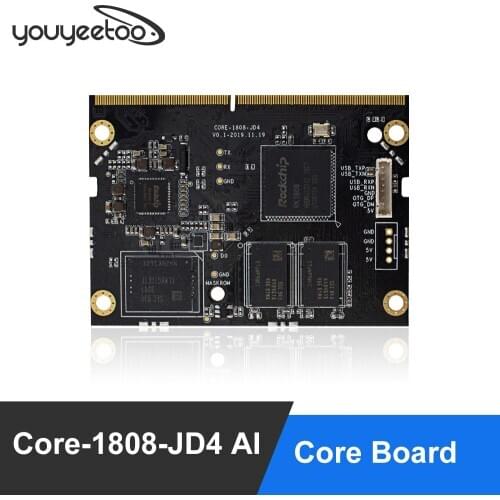 Smartfly Firefly Core-1808-JD4 AI Core Board RK1808 AI Chip Dual-Core Cortex-A35 supports TensorFlow/Caffe/ONNX/Darknet Coupled