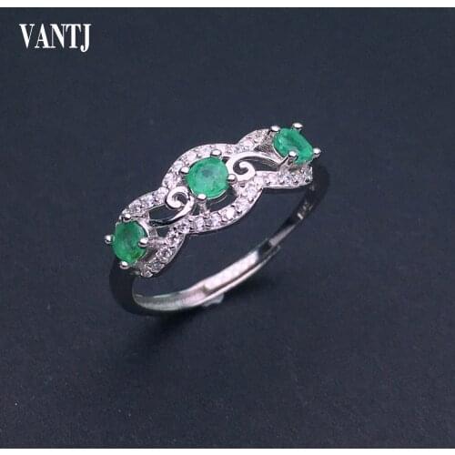 Elegant Real Natural Emerald Rings Sterling 925 Silver for Women Sparkling Gemstone Anniversary Party Classic Fine Jewelry Gift
