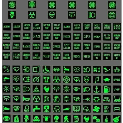 Car Sticker PVC Luminous Rocker Switch Label for Toyota Sienta Noah Voxy Esquire VELLFIRE Alphard