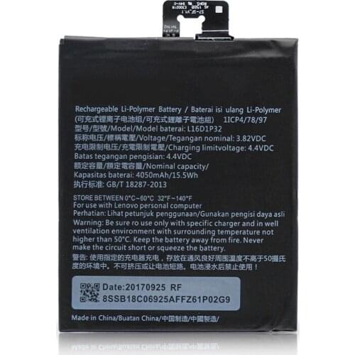 L16D1P32 For Lenovo Phab2 Plus PB2-670N PB2-670M PB2-670Y 4050mAh L16D1P32 Battery spare battery