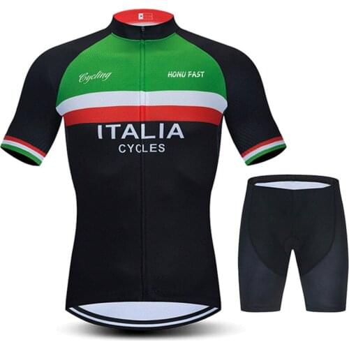 Summer 2021 Italy National Flag Cycling Jersey Sets Maillot Cycling Jersey Bib Shorts Bicycle Short Sleeve Cycling Clothing Bike