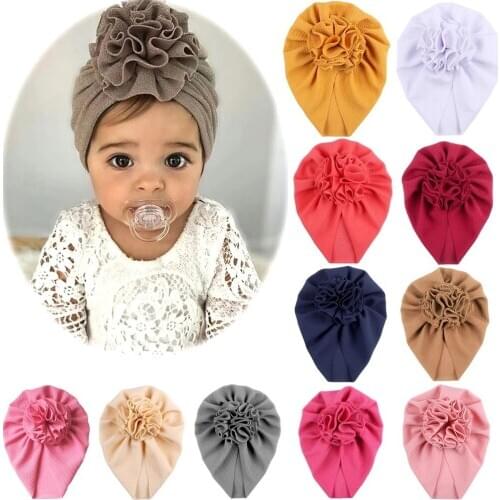 Hot sell Knot Bow Baby Headbands Toddler Headwraps Baby Flower Turban Hats Babes Caps Elastic Hair Accessories wholesell