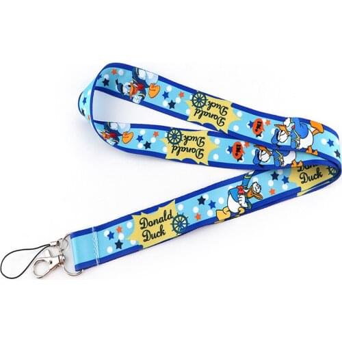 Cartoon Anime Funny Cute Duck Lanyards For ID Card Badge Phone Holder Keychain Neck Strap Hang Rope Webbing Mobile Accessories
