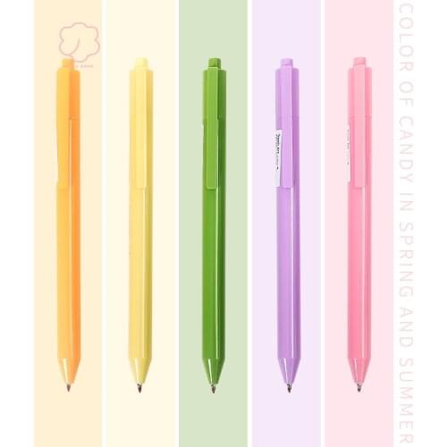 3pcs Gel Pen Set Candy Color In Spring and Summer Limited 0.38mm Ballpoint Black Color Ink Pens for Writing Office School A6394