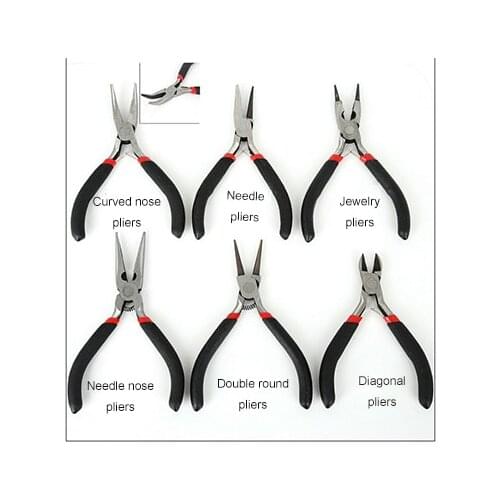6PCS/Set Needle Round Bent Nose Beading Pliers Making Professional Diy Craft Tool Kit
