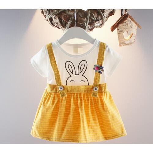 Infant Baby Dress Toddler Girls Dress Summer Short Sleeve Baby Girls Clothing Princess Costume Dress Elegant Knee-Length Dresses