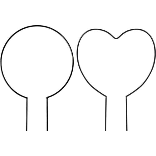 Plants Pot Trellis Topper Iron Ring Heart Shaped Flower Stand Support Frame Outdoor Anti-rust Decorative Holder Stalks Vine Rack