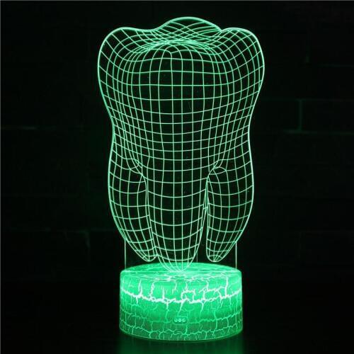 Dental 3d Bedside Table Lamps Diy Mens And Womens Birthday Creative Gifts Table Moderne Desk Lamp usb 3d Night Lights