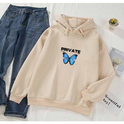 Oversized Hoodie Women Butterfly Print Womens Jacket Female Sweatshirt Korean Fashion Harajuku Long Sleeve Winter Pullover