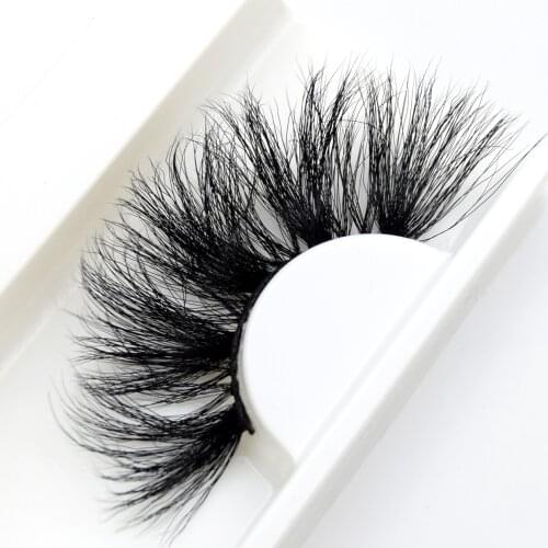 Visofree 25mm False Eyelashes Thick Long 25mm 3D Mink Lashes 3D Curly Soft Fluffy Fake Lashes Makeup Dramatic Mink Eyelashes B82