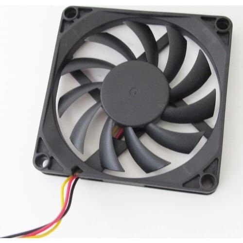 1pc Brushless DC Cooling Fan 80x80x10mm 8010 11 blades 12V 0.15A 3pin Connector
