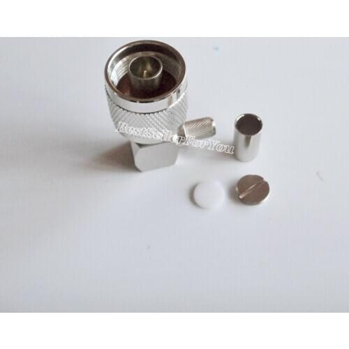 1Pcs N Male Plug Right Angle Crimp For RG8X RG-8X LMR240 Coax Cable RF Connector