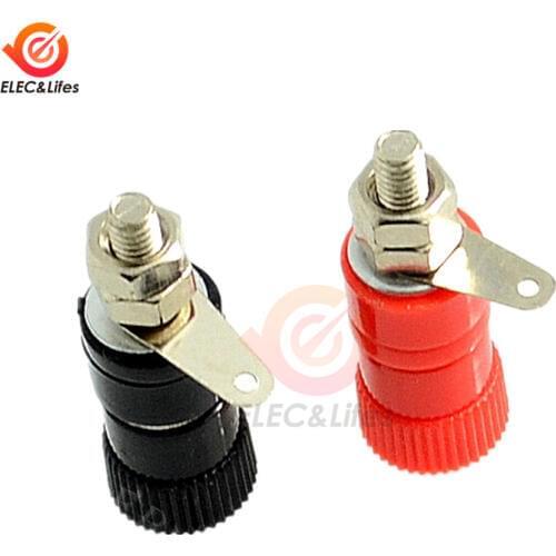 10Pcs 5Pairs JS-910B 4mm Banana Plug Jack Terminals Socket Female Binding Post For Speaker Audio Terminals Splice RED Black