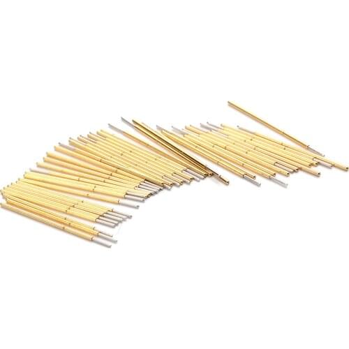100 / PCS Spring Test Probe P035-F Durable Brass Metal Spring Test Probe Dia 0.35mm Length 12.50mm Pogo Pin