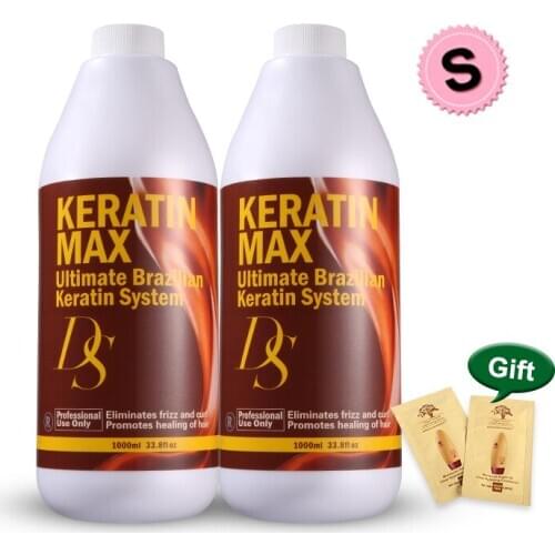 11.11 2pcs Chocolate Semll Professional 1000ml Ds Max 8% Formalin Keratin Treatment Straighten Strong Frizzy Hair Care Products