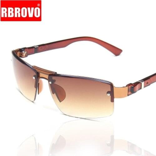 RBROVO 2021 Metal Sunglasses Man Classic Sun Glasses Vintage Brand Designer Outdoor Driving Glasses Lunette De Soleil Femme