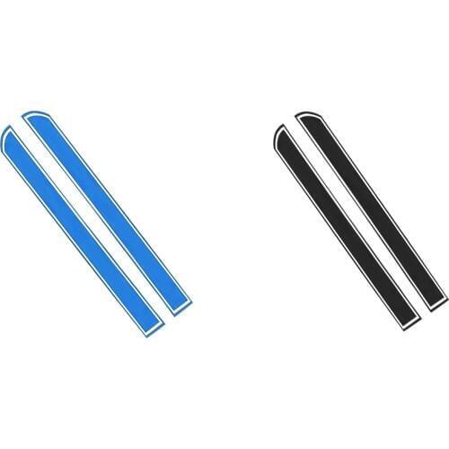 4 Pieces Vehicle Front Engine Hood Cover Vinyl Sticker Stripes Black+Blue