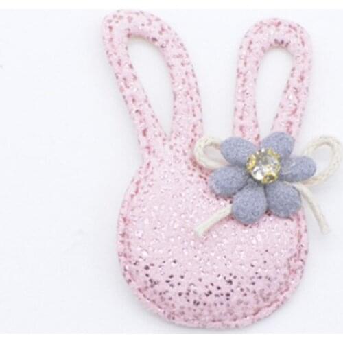 5Pcs Cute Rabbit Patch for Dress 3D Flowers Applique Dress Decoration Patches for Hair Clothes DIY Craft Craft Supplies