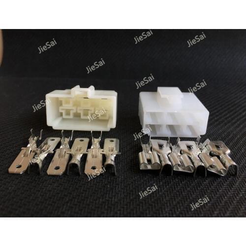 6.3 Series 6 Pin Female And Male Connector Plug With Terminals DJ7061-6.3-11 DJ7061-6.3-21