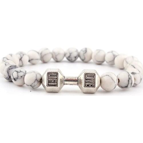 8mm white Punk multicolor Agate Chakra Healing Reiki Buddha Yoga Bracelet elastic adjustable Volcanic Stone Bangles cg64g