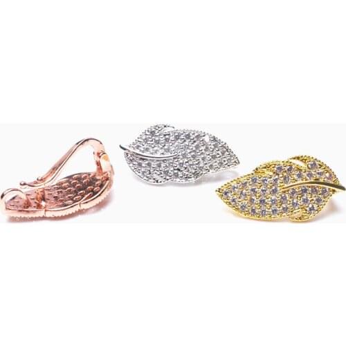 925 Silver Leaf Clasps Accessories For DIY Jewelry Bracelet Making Clasps&Hooks For Pearls Necklace Jewelry Findings Making