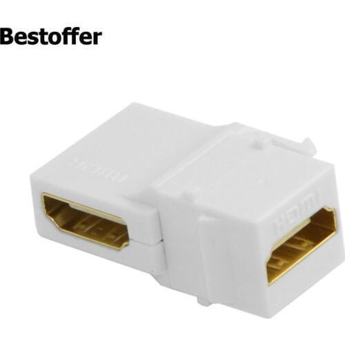 5 Pieces/Pack Plate Adapter Jack 90 Degree Keystone HDMI Female To Female Insert Coupler