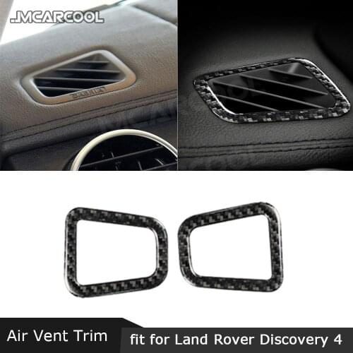 Car Dashboard AC Outlet Air Vent Carbon Fiber Trim Frame Cover Decals Stickers For Land Rover Discovery 4 LR4 2010-2016