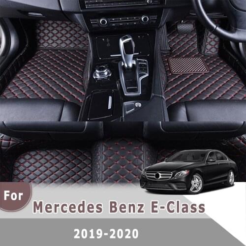 RHD Car Floor Mats For Mercedes Benz E-Class 2020 2019 Car Accessories Interior Decoration Carpet Car Styling Foot Pads Cover
