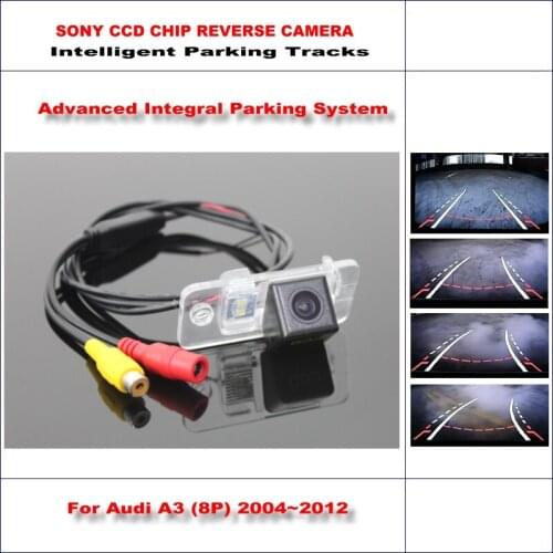 Car Rear Camera For Audi A3 2003-2012 Backup Reverse NTSC RCA AUX HD SONY Intelligent Parking Tracks CCD CAM