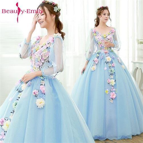 Beauty-Emily V-neck Women Dresses