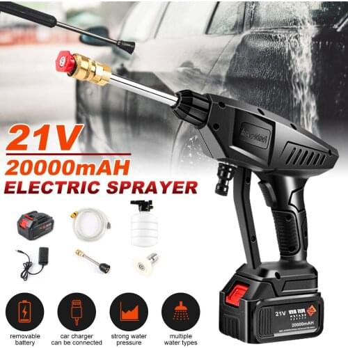 20000mAh Wireless High Pressure Car Wash Water Gun Portable High Pressure Washer Foam Generator For Makita Battery