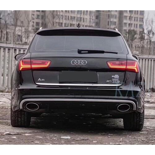 Dream2021 Fit For 16-18 Audi Rs6 Big Surround A6l Refitting Front Bar Middle Net Rear Lip Tail Throat